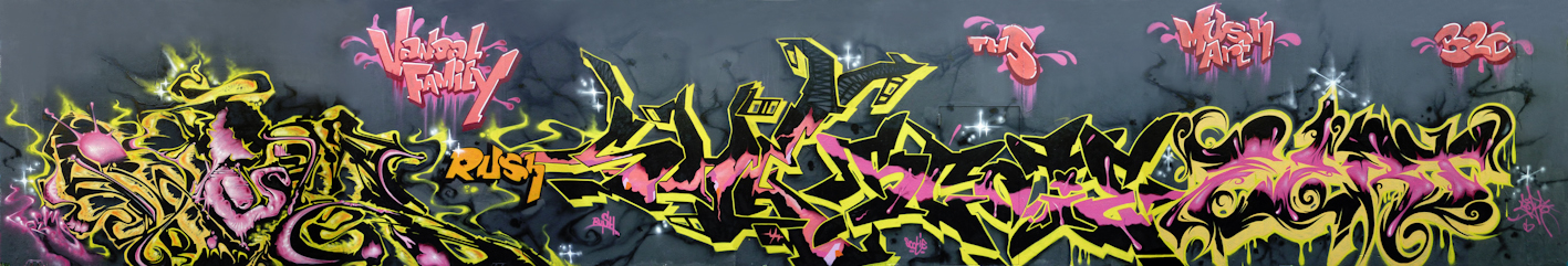 Graffiti Street art Rems GF - Rush - Scotie THS - Zert 711 B2C 2008 Grasse (06)
