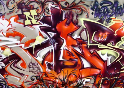 Graffiti Street art Zert et Fans en 2011 à Valbonne (06)