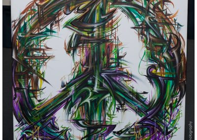 Graffiti Exposition Calligraphie Canvas Peace and love Zert 2014 50x20 Photo by Cunione Photography