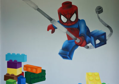 Décoration dans une chambre d'enfant Lego spiderman à La Roche sur Foron en Haute-Savoie 2019