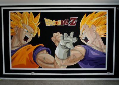 Décoration murale dans une chambre d'enfant ( Dragon Ball Z ) à Thyez en Haute-Savoie 2019