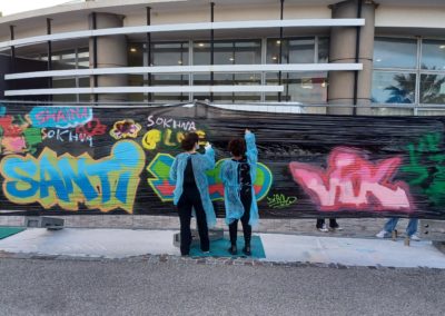 Initiation graffiti avec les enfants de la ville de Cavalaire sur mer (83) Graffiti Street art 2022
