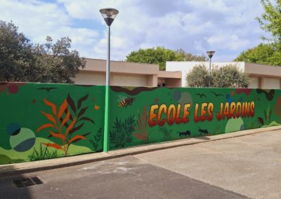 Décoration murale pour l'école maternelle les Jardins à Vedène dans le Vaucluse ( 84 ) 2025 Graffiti Street art