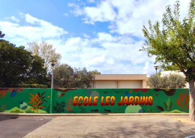 Décoration murale pour l'école maternelle les Jardins à Vedène dans le Vaucluse ( 84 ) 2025 Graffiti Street art