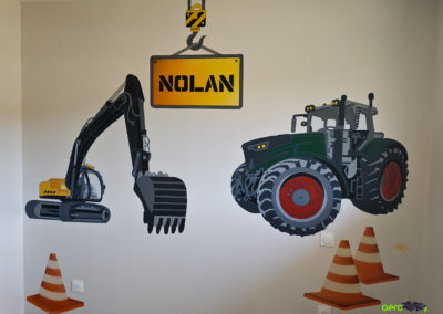 Décoration murale dans une chambre d'enfant à Bon en Chablais en Haute-Savoie 2020